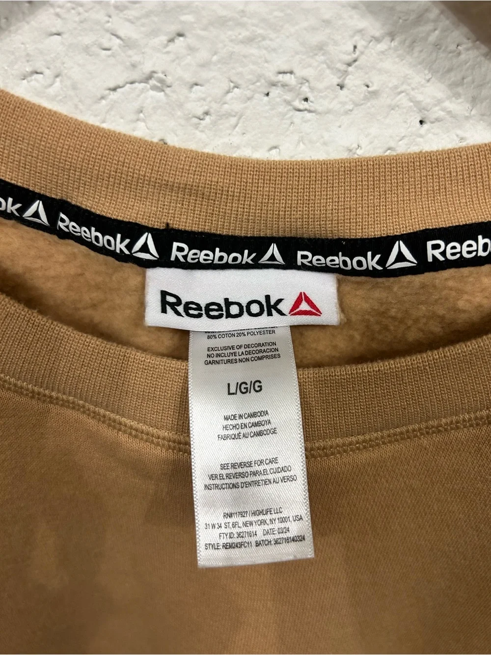 Reebok crewneck sweatshirt